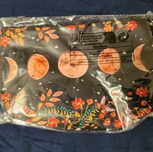 Moon phase/ floral make up bag
